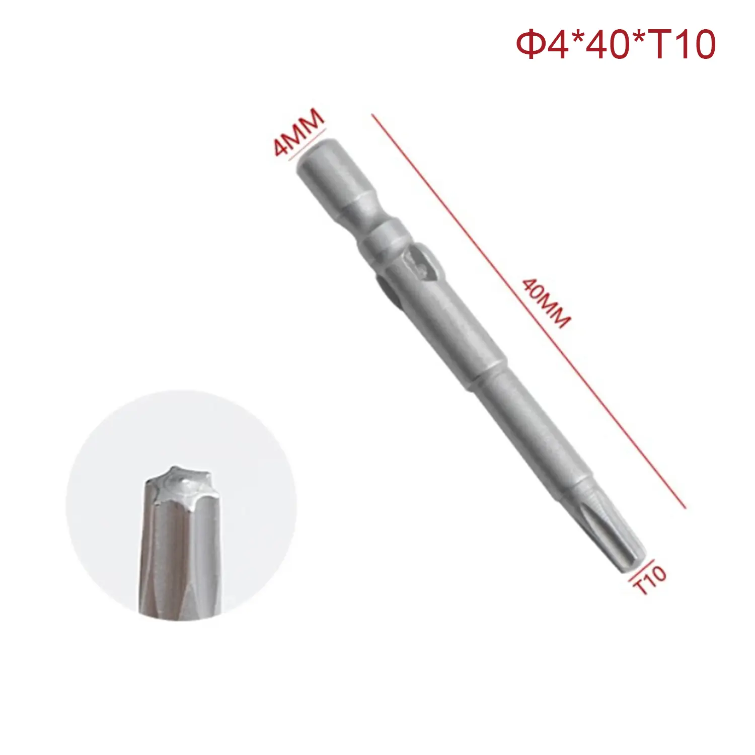 Produktfoto 1 von RS PRO 4 mm T10 Sechsrund-Schraubendreherbit, Innensechsrund S2 Stahllegierung, 40 mm