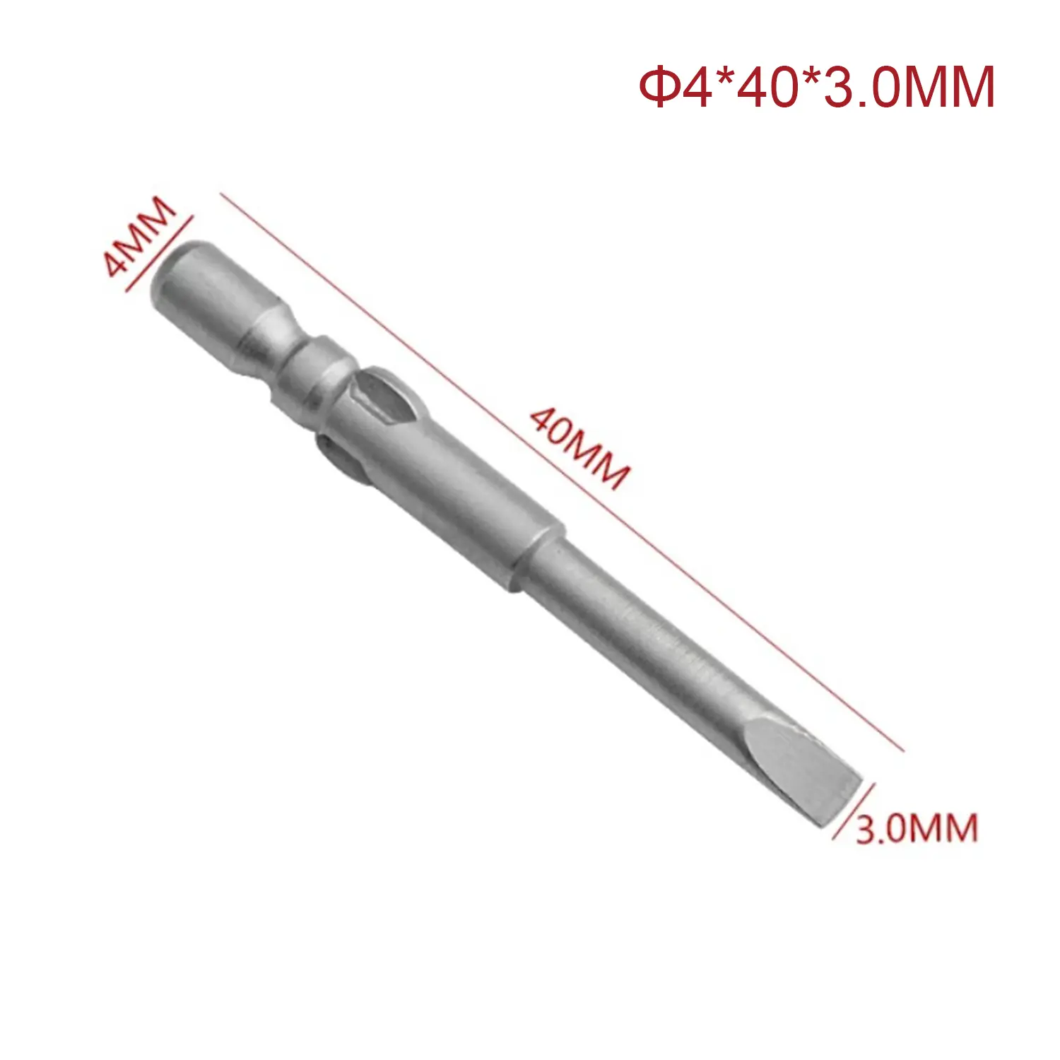 Produktfoto 1 von RS PRO 4 mm Schlitzschraubendreher-Bit, Geschlitzt S2 Stahllegierung, 40 mm