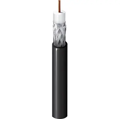 Produktfoto 1 von Belden Coax Plug, Free Ends H121 Koaxialkabel, Abgeschlossen, 75 Ω, 100 m, Aussen ø 5 mm Außen-ø , Schwarz
