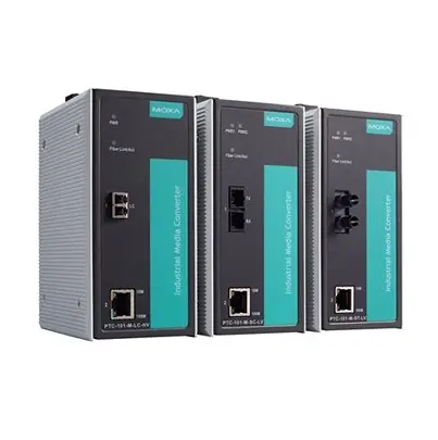 Produktfoto 1 von MOXA Ethernet-Medienkonverter 100Mbps, Singlemode, Multimodus, Singlemode 40 km 100 Mbps, Anschluss: 10/100 BaseT(X)