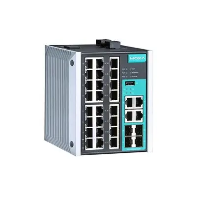 Produktfoto 1 von MOXA EDS-528E-4GTXSFP-HV-T Ethernet-Switch 28-Port Managed RJ-45