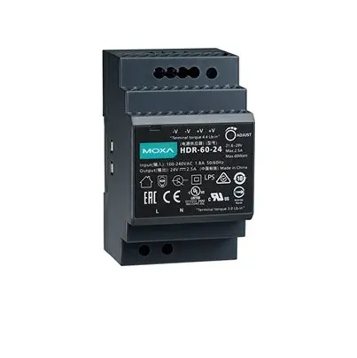 Produktfoto 1 von MOXA HDR DIN-Schienen Netzteil DIN-Schienen Netzteil 24V dc / 2.5A 264V ac