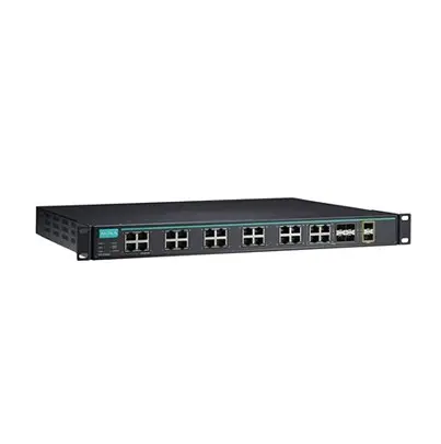 Produktfoto 1 von MOXA ICS-G7526A-2XG-HV-HV-T Ethernet-Switch 26-Port Managed USB