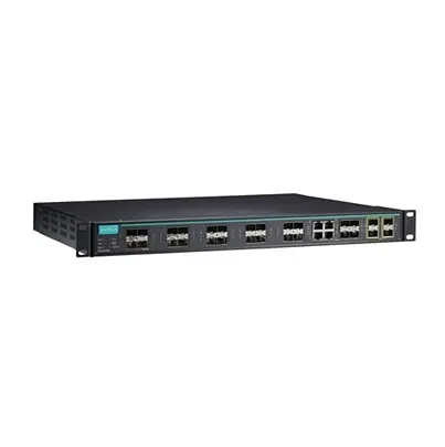 Produktfoto 1 von MOXA ICS-G7528A-4XG-HV-HV-T Ethernet-Switch 28-Port Managed USB