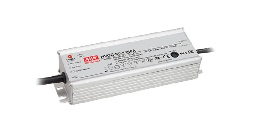 Produktfoto 1 von MEAN WELL LED-Treiber 180 → 528 V, 254 → 747 V LED-Treiber, Ausgang 62V / 1.05A, Dimmbar Konstantstrom