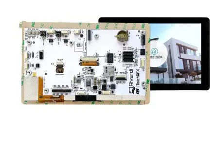 Produktfoto 1 von Riverdi Farb-LCD 7 Zoll RGB Touchscreen Projiziert-kapazitiver Berührungscontroller, 1024 x 600 Pixel, 154.21 x 85.92 mm