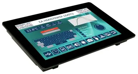 Produktfoto 1 von Display Visions Farb-LCD 7 Zoll RS485 Touchscreen Pcap, 1024 x 600 Pixel