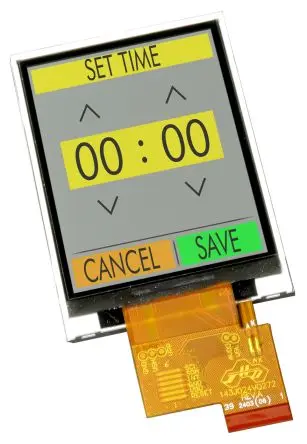 Produktfoto 1 von Display Visions Farb-LCD 2.4 Zoll RGB, SPI Touchscreen, 240 x 320 pixel, 48.96 x 36.72 mm
