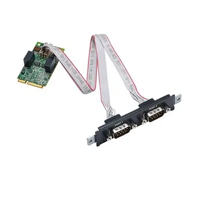 Produktfoto 1 von MOXA Mini-PCI Express Serielle Karte Seriell, 2-Port DB9-Stecker 921.6 kbps 128 bit