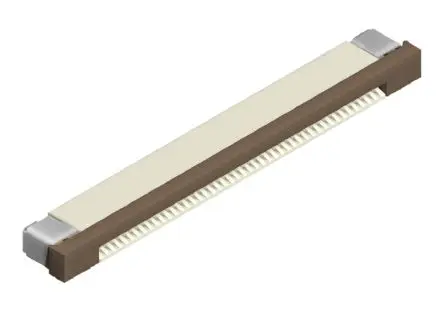 Produktfoto 1 von Display Visions EA WF050, Oberfläche Einführung von unten FPC-Steckverbinder, 40-polig Buchse, Raster 0.5 mm, Lot