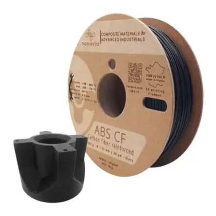 Produktfoto 1 von NANOVIA ABS 3D-Druckmaterial zur Verwendung mit Drucker, Schwarz, 2.85 mm, Fused Filament Fabrication (FFF), 2 kg