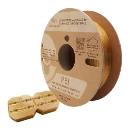 NANOVIA Polyetherimid 3D-Druckmaterial zur Verwendung mit Drucker, Orange, 1.75 mm, Fused Deposition Modeling (FDM), 500