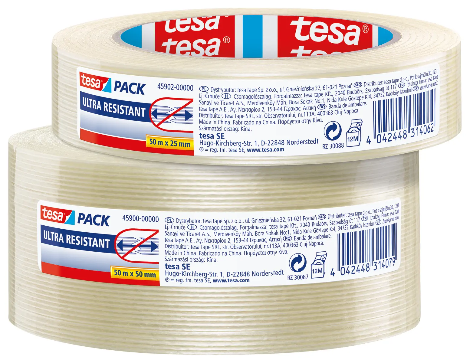 Produktfoto 1 von Tesa Glasfaser-/Polyethylenterephthalat-Folie Klebeband, selbstverschweissend, Klar, Stärke 125 μm, 50 mm x 25 mm