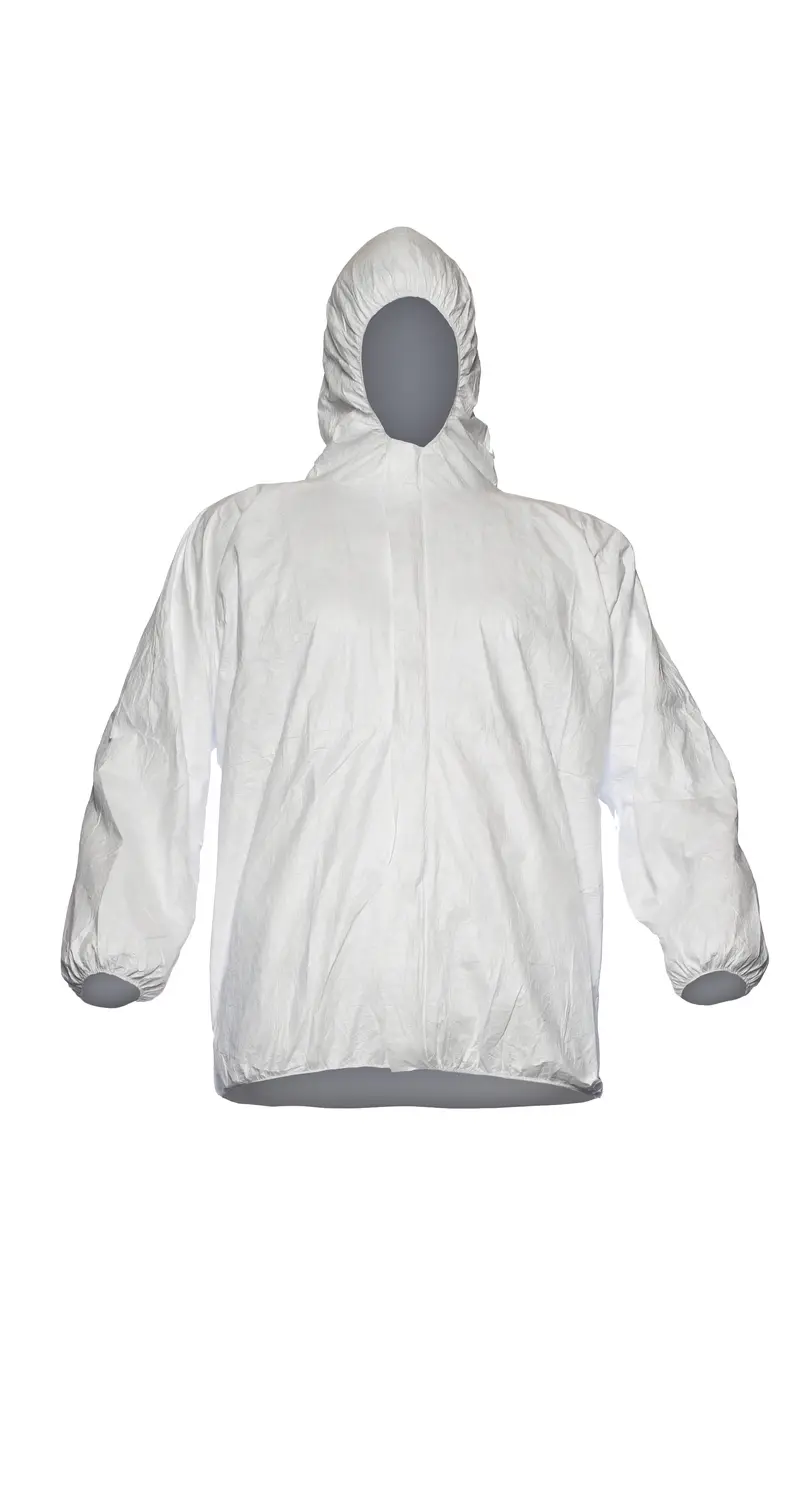 Produktfoto 1 von DuPont DuPontTM Tyvek 500 Unisex Warnschutzjacke, Hochdichtes Polyethylen Weiß, Futter Tyvek, Größe M