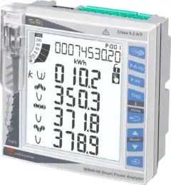 Produktfoto 1 von Carlo Gavazzi WM Energiemessgerät LCD 96 mm x 96 mm Energiemessgerät, 4-stellig / 3-phasig 8 Ausg. 6 Eing. Impulsausgang