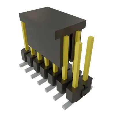 Produktfoto 1 von Samtec TSM Leiterplattenleiste Vertikal, 14-polig / 2-reihig, Raster 2.54 mm Raster Oberfläche, Unisoliert