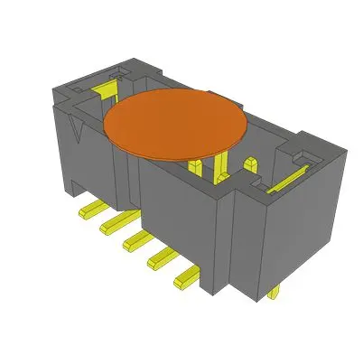 Produktfoto 1 von Samtec T2M Leiterplattenleiste gewinkelt, 10-polig / 2-reihig, Raster 2 mm Raster Oberfläche, Tiger Eye, Ummantelt