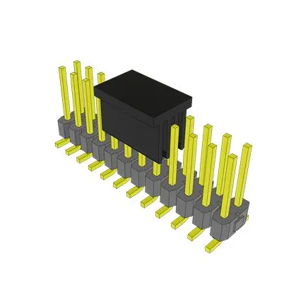 Produktfoto 1 von Samtec TSM Leiterplattenleiste Vertikal, 24-polig / 2-reihig, Raster 2.54 mm Raster Oberfläche, Unisoliert