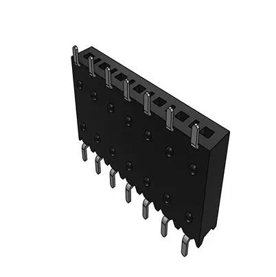 Produktfoto 1 von Samtec SSM Leiterplattenbuchse Horizontal Oberfläche 7-polig / 1-reihig, Raster 2.54 mm Lot