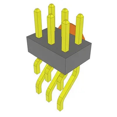 Produktfoto 1 von Samtec MMT Leiterplattenleiste Horizontal, 6-polig / 2-reihig, Raster 2 mm Raster Oberfläche, Unisoliert