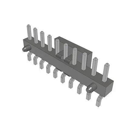 Produktfoto 1 von Samtec MMT Leiterplattenleiste Horizontal, 10-polig / 1-reihig, Raster 2 mm Raster Oberfläche, Unisoliert