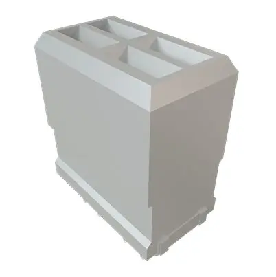 Produktfoto 1 von Samtec HPTS-3-S-D-VT, 0.126 in Backplane-Steckverbinder Universal Leistungsmodul, 4-polig Buchse, 2-reihig, Vertikal,