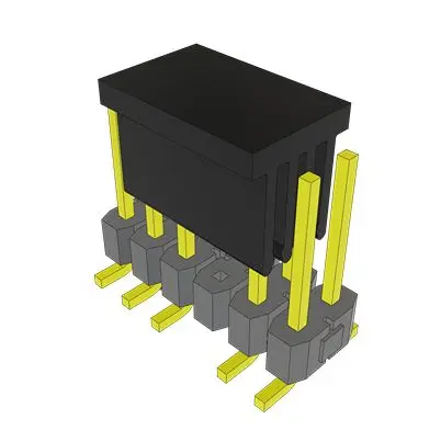 Produktfoto 1 von Samtec TSM Leiterplattenleiste Vertikal, 12-polig / 2-reihig, Raster 2.54 mm Raster Oberfläche, Unisoliert