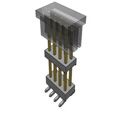 Produktfoto 1 von Samtec TW Leiterplattenleiste Gerade, 8-polig / 2-reihig, Raster 2 mm Raster Oberfläche, Unisoliert