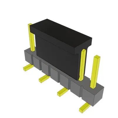 Produktfoto 1 von Samtec TSM Leiterplattenleiste Vertikal, 7-polig / 1-reihig, Raster 2.54 mm Raster Oberfläche, Unisoliert