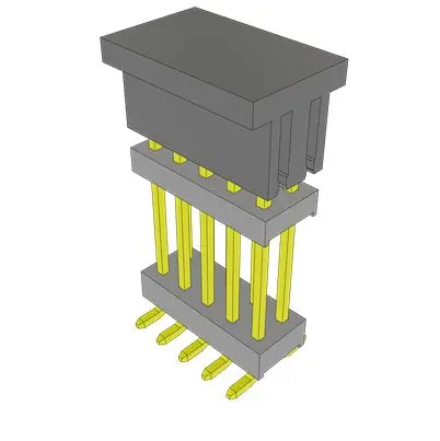 Produktfoto 1 von Samtec TW Leiterplattenleiste Gerade, 10-polig / 2-reihig, Raster 2 mm Raster Oberfläche, Unisoliert