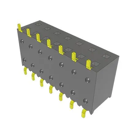 Produktfoto 1 von Samtec SSM Leiterplattenbuchse Horizontal Oberfläche 14-polig / 2-reihig, Raster 2.54 mm Lot