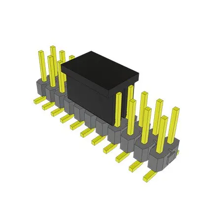 Produktfoto 1 von Samtec TSM Leiterplattenleiste Vertikal, 22-polig / 2-reihig, Raster 2.54 mm Raster Oberfläche, Unisoliert