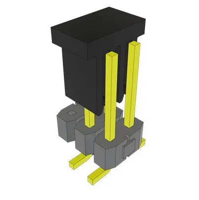 Produktfoto 1 von Samtec TSM Leiterplattenleiste 6°, 6-polig / 2-reihig, Raster 2.54 mm Raster Oberfläche, Unisoliert