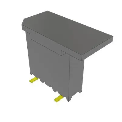 Produktfoto 1 von Samtec SSM Leiterplattenbuchse Vertikal Oberfläche 3-polig / 1-reihig, Raster 2.54 mm Lot