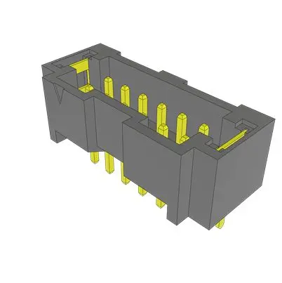 Samtec T2M Leiterplattenleiste gewinkelt, 12-polig / 2-reihig, Raster 2 mm Raster Durchsteckmontage, Tiger Eye,