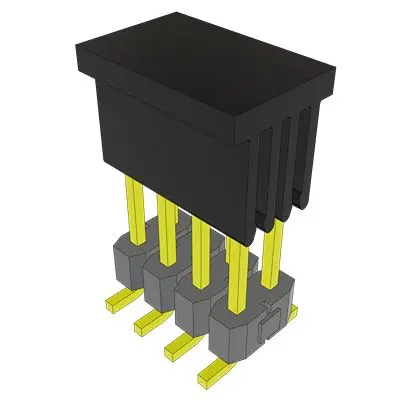 Produktfoto 1 von Samtec TSM Leiterplattenleiste Vertikal, 8-polig / 2-reihig, Raster 2.54 mm Raster Oberfläche, Unisoliert