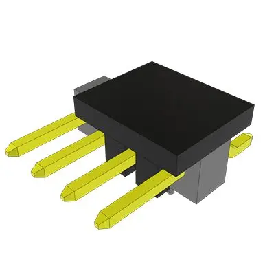 Produktfoto 1 von Samtec TSM Leiterplattenleiste Horizontal, 4-polig / 1-reihig, Raster 2.54 mm Raster Oberfläche, Unisoliert