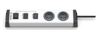 Produktfoto 1 von Ehmann 201 USB, Typ F - Deutscher Schutzleiterkontakt Steckdosenleiste, 4-fach 16A CEE 7/7 Deutscher Schuko /