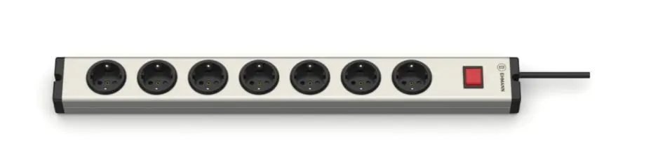 Produktfoto 1 von Ehmann 601 Typ F Steckdose, 7-fach 16A CEE 7/7 Deutscher Schuko / Französisch, 3m Kabel, 250 V