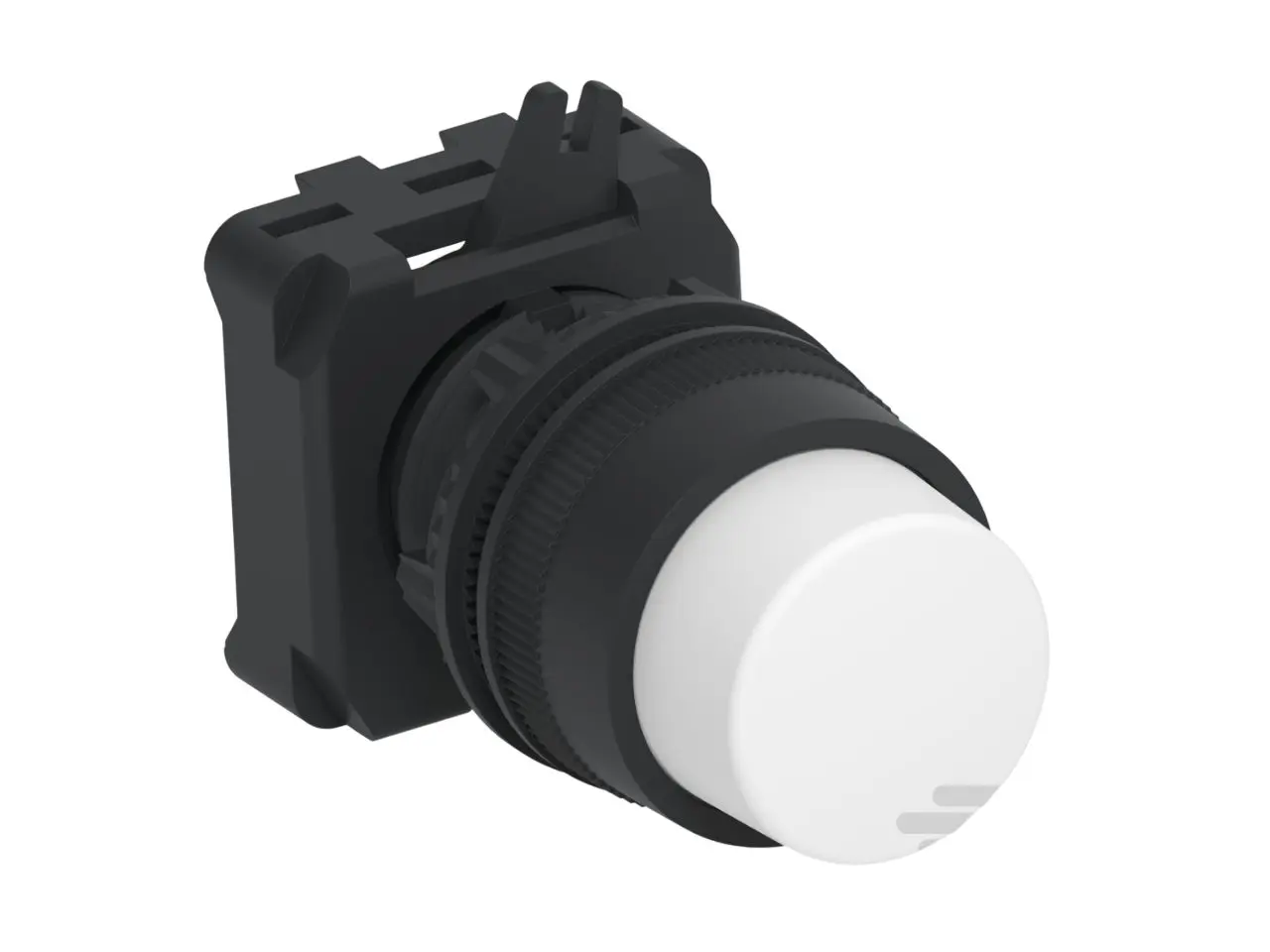Produktfoto 1 von TE Connectivity Alcoswitch Druckschalter Weiß Beleuchtet Tastend Panel Ø 22.5 mm, 1 Schließer/1 Öffner / 10A 24 V dc,