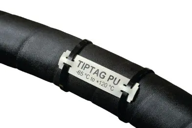 Produktfoto 1 von HellermannTyton Kabeletiketten B. 65 mm für TT430, TT4000+ 190 Per Pack auf Weiß 65 mm Weiß Polyurethan