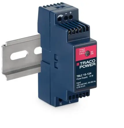 Produktfoto 1 von TRACOPOWER TBLC 15 DIN-Schienen Netzteil Geschalteter Modus 264V ac AC / 630 mA 28V dc DC 15 W