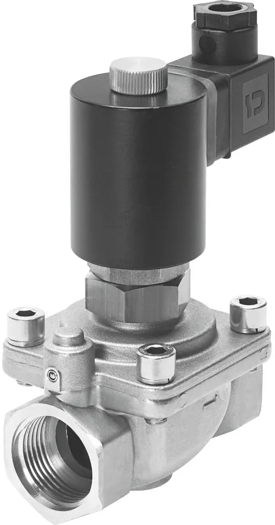 Produktfoto 1 von Festo VZWF 1492113 Magnetventil 2/2 Inline G3/4, Magnet/Pneumatisch-betätigt 24V dc