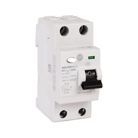 Produktfoto 1 von Allen Bradley 1492-RCD Residual Current Devices Fehlerstrom-Schutzeinrichtung, 2-polig, 25A, 30 mA Typ A 110 V dc
