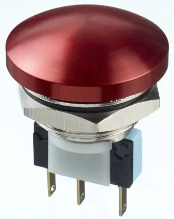 Produktfoto 1 von APEM AV Druckschalter Tastend Panel Ø 22.2 mm, 2-poliger Umschalter / 5A 250 V ac, IP65