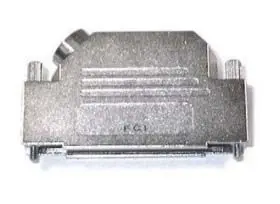 Produktfoto 1 von Amphenol Communications Solutions Economical D-Sub-Gehäuse gewinkelt, 9-polig, D: D-SUB Zugentlastung, Silber, Größe E,