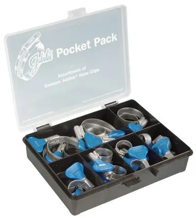 Produktfoto 1 von Jubilee Weichstahl P-Schellen Sortiment, 22 Stück 9.5 mm 50 mm