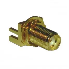 Amphenol RF SMA Buchse Koaxialsteckverbinder SMA-Steckverbinder, Kante, 50 Ω Lot, Standard Tafelmontage Typ, Gerade