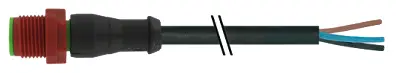 Produktfoto 1 von Murrelektronik Limited S-Coded, 4-polig Netzkabel, M12, Gerade Stecker / Nicht abgeschlossen, Länge 5 m