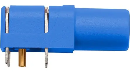 Produktfoto 1 von Schutzinger 4 mm Buchse Blau Buchse für Laborstecker, Kontakt Gold, 1000V 24A Lot